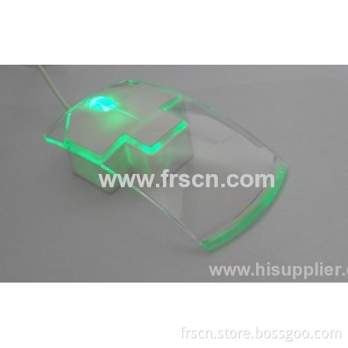 New Colored Novelty Arrow Shaped Led Optical Transparent Mouse 